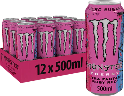 12x Monster Energy Ultra Fantasy Ruby Red