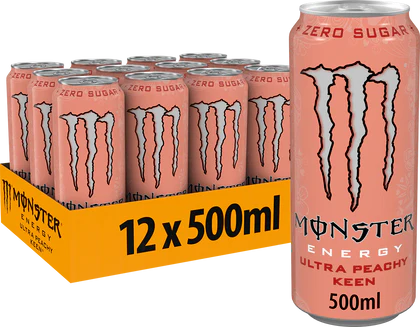 12x Monster Energy Ultra Peachy Keen
